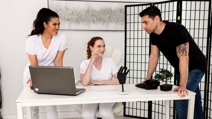 [FantasyMassage] - Big Tit Babes Share a Naughty Shower Experience - Ryan Driller - Maya Farrell - Madison Morgan