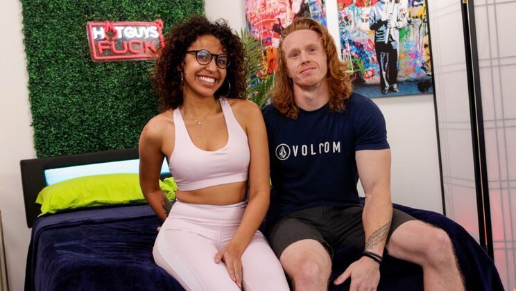 [HotGuysFuck] - Red Hot Hunk Ash Riley Gets His First Taste with Latina Alix Pena - Alix Pena - Ash Riley