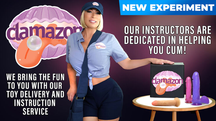 [MylfLabs] - Clamazon Double Blowjob with Brunette and Blonde - Peter Green - Mellanie Monroe - Selina Bentz