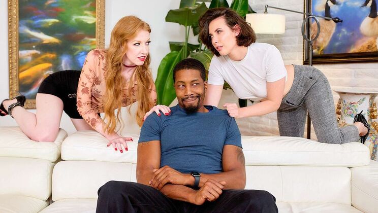 [AdultTime] - Three's Company: Interracial Blowjob - Casey Calvert - Isiah Maxwell - Sonia Harcourt