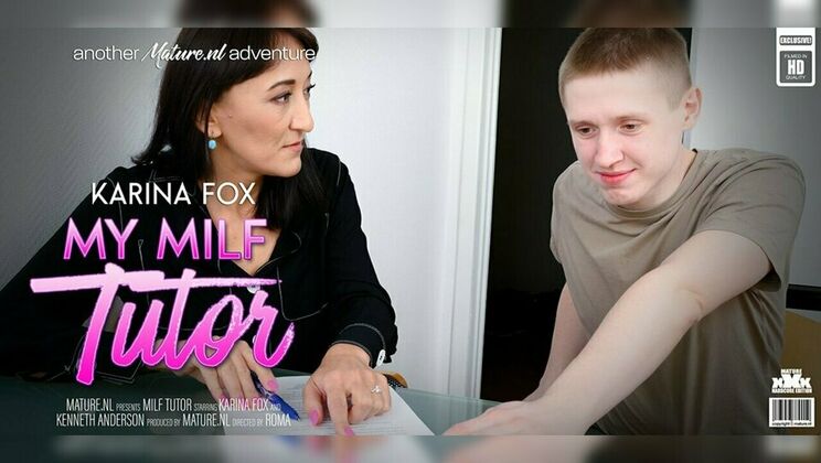 [Mature.nl] - Young Student Fucked by MILF Tutor Karina Fox in Cowgirl