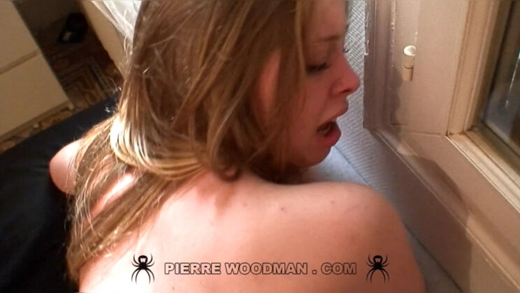 Petite Holly Viya's Shaved Pussy Closeup