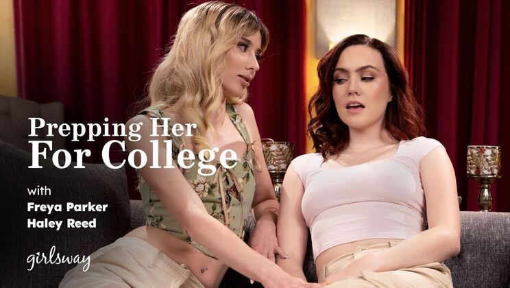 [Girlsway] - Foot Worship and Lesbian College Antics - Haley Reed - Freya Parker