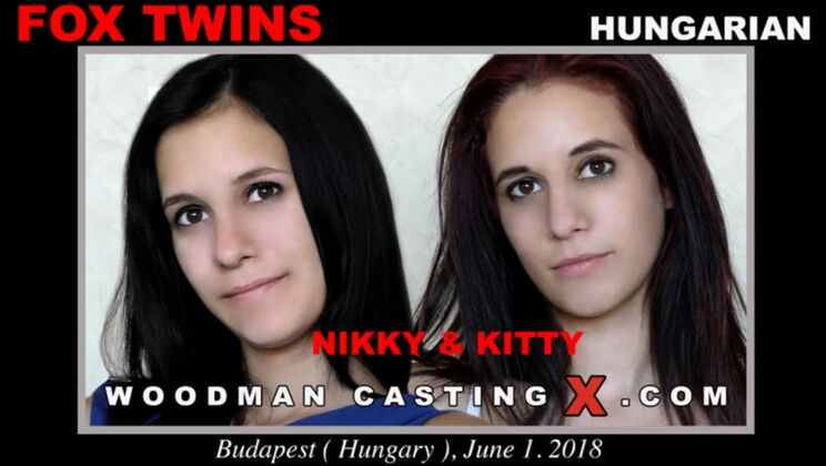 [WoodmanCasting] - Fox Twins Teen Brunette Twins Sex Party - Fox Twins