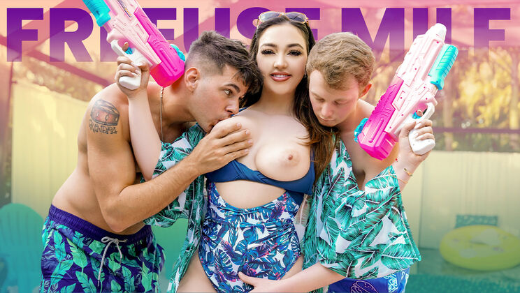 [FreeUseMilf] - Brunette Babe Gets Cum On Her Face - Jimmy Michaels - Kai Jaxon - Cassie Lenoir