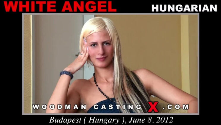Blonde White Angel Anal Casting with DP