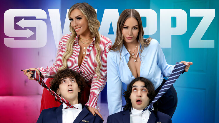 [MomSwap] - Desiree Dulce and Mia James Get Intimate on the Sofa - Desiree Dulce - Elias Cash - Mia James - Dylan Ledger