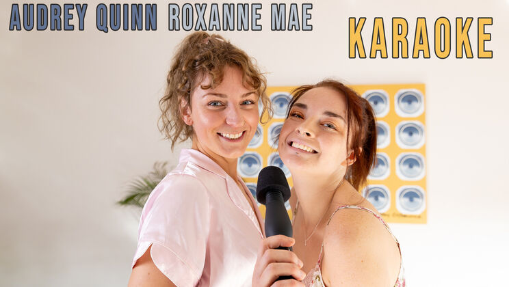 [GirlsOutWest] - Roxanne Mae Fingers Audrey Quinn in Karaoke - Audrey Quinn - Roxanne Mae
