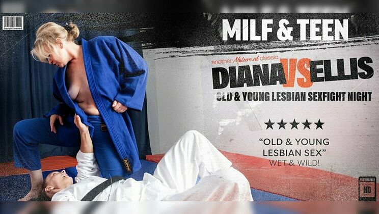 [Mature.nl] - Old and Young Lesbians: Diana and Ellis Engage in Sex Fight