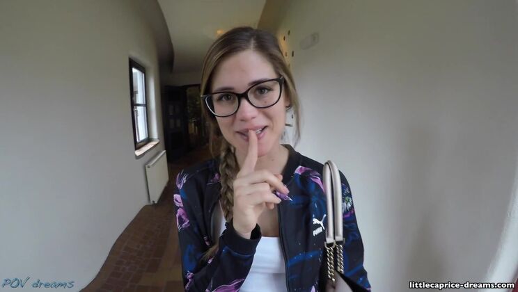 Little Caprice Sucks Cock in POV Scene