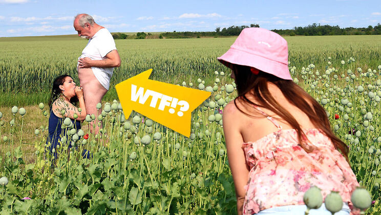 [GrandparentsX] - Mature Couple's Outdoor Blowjob Session