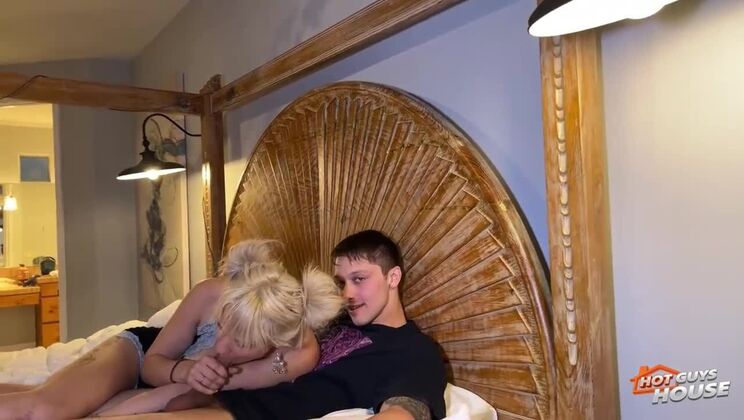 [HotGuysFuck] - Blonde Bombshell Ellie Smoke Fucked by Atlas Eros