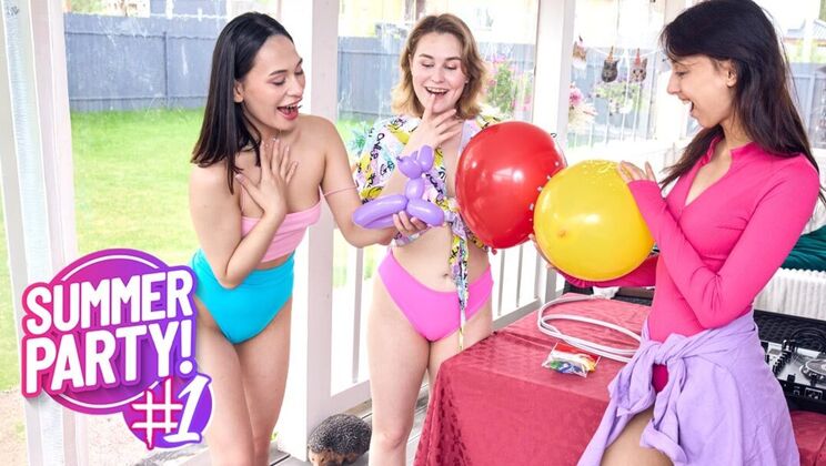 [ClubSweethearts] - European Brunettes Fingering Each Other at a Party - Iris Murai - Roxy Muray - Ashly Rabbit