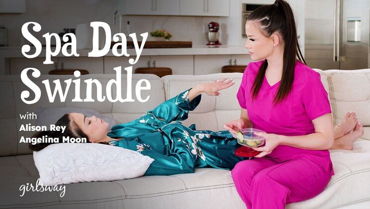 [Girlsway] - Interracial Lesbian Spa Seduction - Alison Rey - Angelina Moon