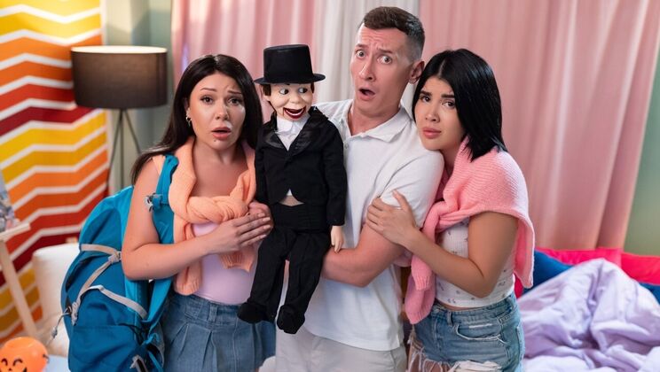 [FakeHostel] - Haunted House Sex: Kissing and Ass Fingering - Charlie Dean - Lady Dee - Lola Bratz