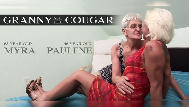[Mature.nl] - Cougar porn with mature lesbian pussy eating and orgasm - Myra - Paulene