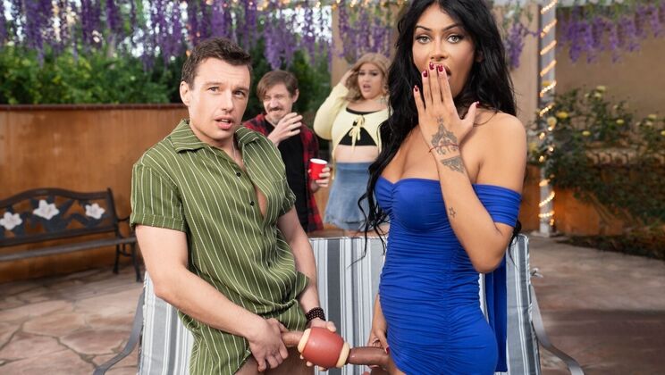 [TransAngels] - Brunette with Big Tits Sucks and Fucks Big Cock - Johnny Palms - Victoria Grant