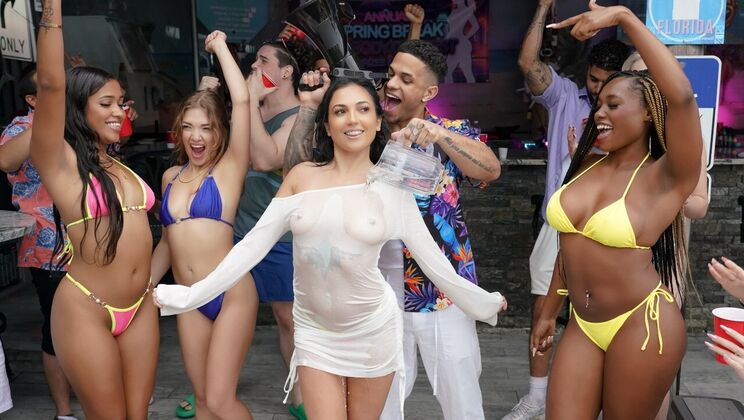 [RKPrime] - Spring Break Booty: Athletic Girl With Piercing Gets Facial - Mike Ox - Mira Luv